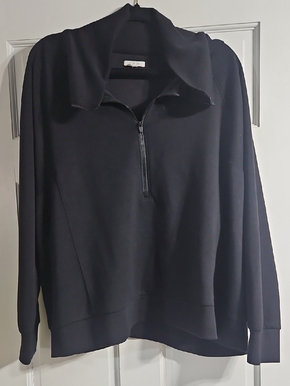 Maurices Black Half-Zip Pullover Sweatshirt
